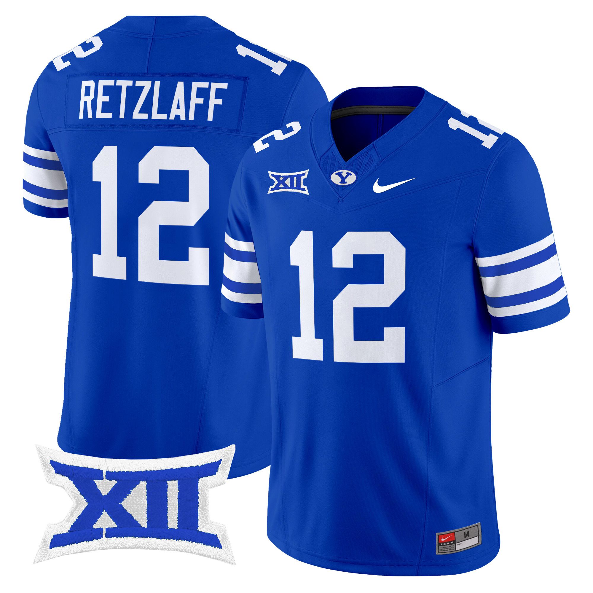 Men BYU Cougars #12 Retzlaff Blue Nike 2024 Vapor Limited NCAA Jersey style 1